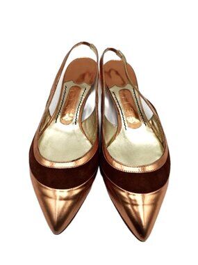 JONATHAN KELSEY Rust Rose MAG Slingback Ballet Flat
